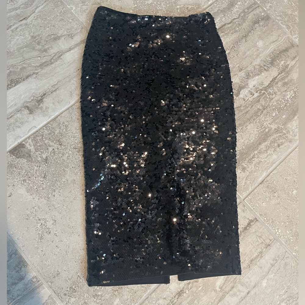 MICHAEL Michael Kors black sequin pencil skirt
